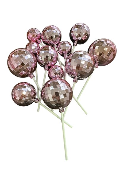 PASTRY PLANET كرة ديسكو باللون الذهبي الوردي