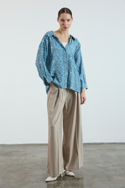 Suziş Жіноча сорочка з візерунком, вільного крою, 4960