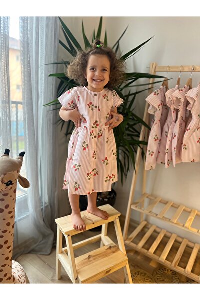 Baby Çilekli kız çocuk elbise