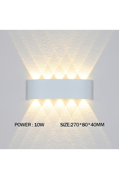 Choice Cool White(5500-7000K) 10W White LED Wall Lamp Outdoor Waterproof IP65 Yard Wall Light 2W 4W 6W 8W 1