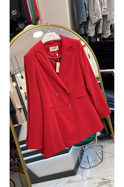 Nihan astarlı kırlangıç yaka blazer ceket