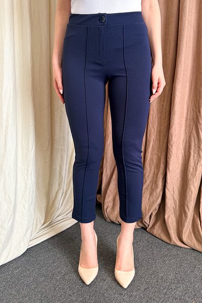 ModaPlaza Women's Crep Carrot Leg Trousers 3857