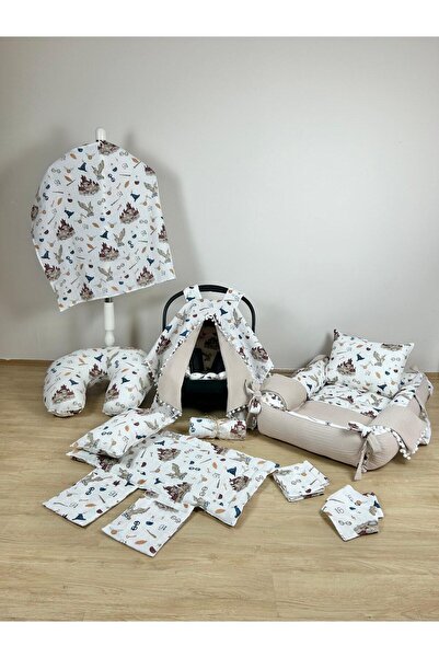 Aras Collection طقم أطفال مكون من 14 قطعة - موسلين طبيعي وناعم ومريح