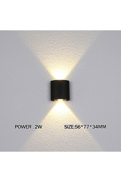 Choice Warm White (2700-3500K) 2w Black Led Wall Lamp Outdoor Waterproof Ip65 Yard Wall Light 2w 4w 6w 8w 1