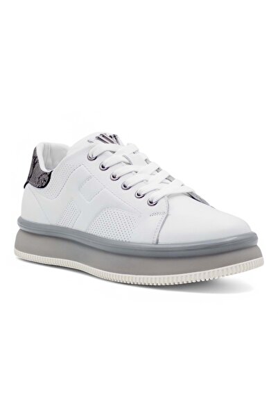 Voyager M030 Mr Men's White-Grey Genuine Leather Casual Sports Shoes
