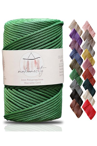 Makromecity Premium 250 gr 3mm Πολυεστερικό νήμα μακραμέ 120 M Supla νήμα και νήμα τσάντας