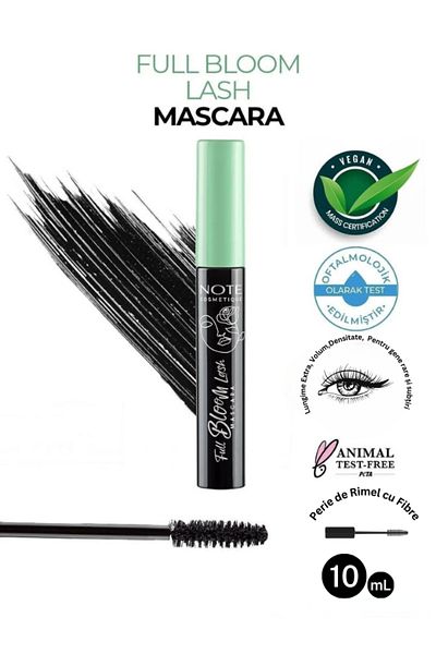 NOTE Full Bloom Lash Vegan Mascara cu efect de separare și volum - Negru