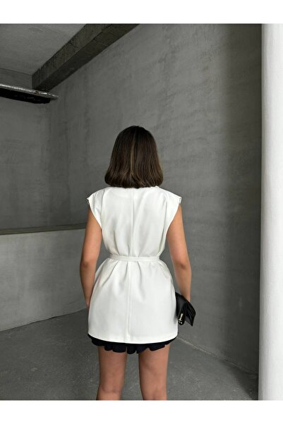 olalapasha New Season Belted Oversize Vest