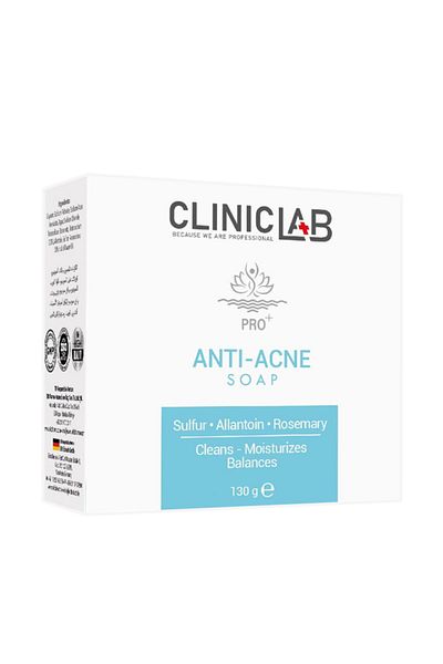 Cliniclab صابونة تبييض وتفتيح البشرة العميق وحب الشباب من كلينك لاب 130 مل