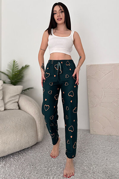 EYYE Partea de pijama pentru femei din bumbac din piele intoarsa colorata