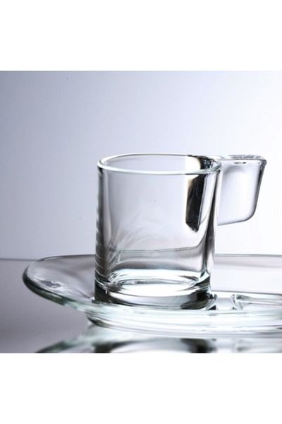 Viejo Valle Set of 12 glass cups with saucer, Pisa, 80 ml