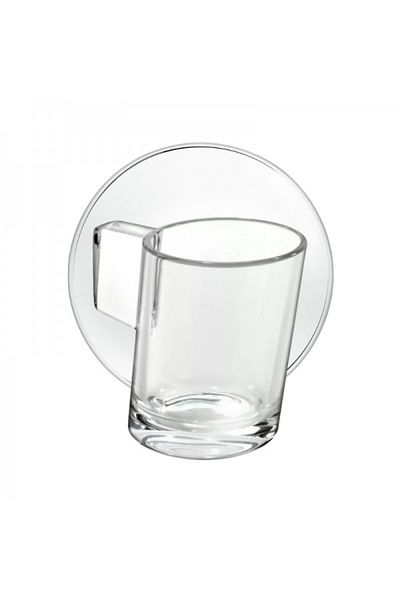 Viejo Valle Set of 12 glass cups with saucer, Pisa, 80 ml