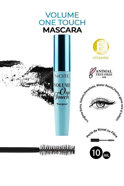 NOTE One Touch Mascara rezistentă la apă - Waterproof cu durabilitate ridicată - Negru
