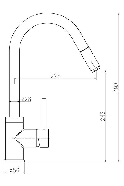 HESANIT Pull-Out Kitchen Mixer Gold