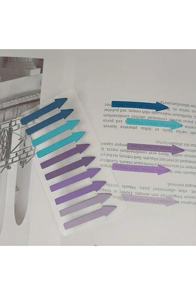 NaSaDAN Purple Shades 200 Sheets Arrow Shaped Postit Note Paper