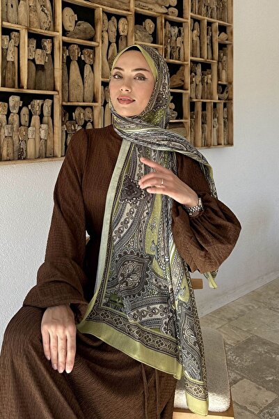 İSTANBULSTYLEMODA Şal din bumbac cu model