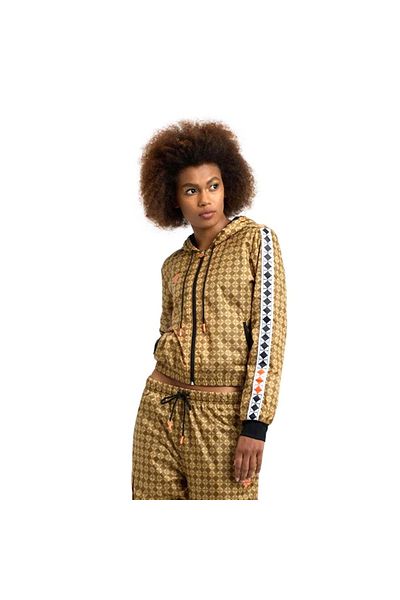 ARENA Γυναικείο κίτρινο μπουφάν 50th Crop L/S σε casual στυλ 006217313