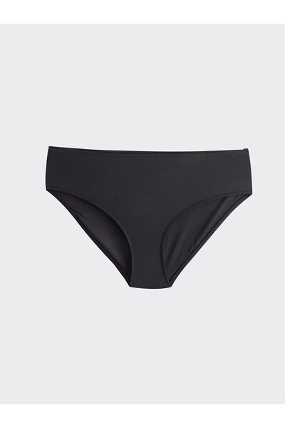 LC Waikiki ملابس سباحة نسائية سوداء مسطحة مع حماية من الأشعة فوق البنفسجية