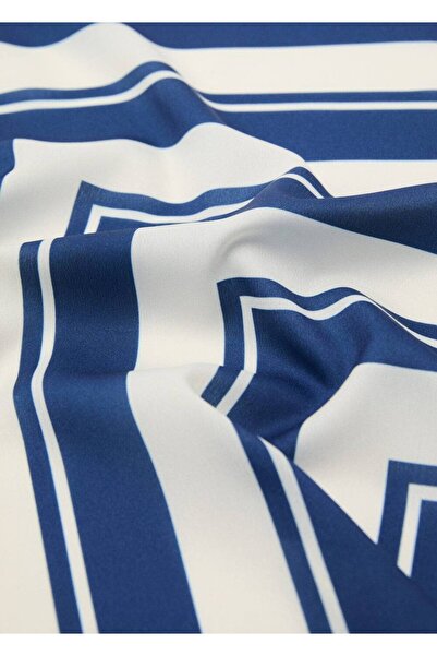 MANGO Woman Abstract Striped Pattern Scarf