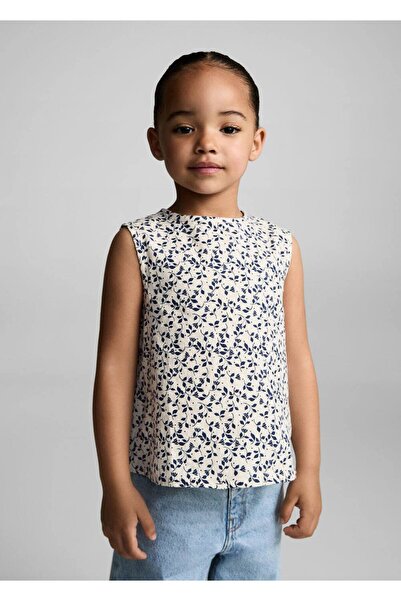 MANGO Baby Блузка без рукавів з візерунком
