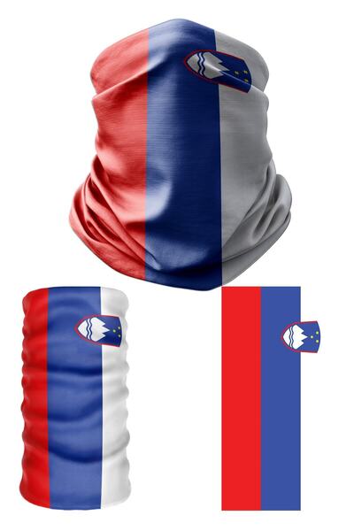 e-Taktik Multifunkcionalna zastava Slovenije UV maska za lice Buff Baf traka ...