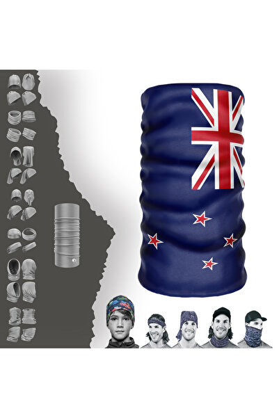 e-Taktik Πολυλειτουργική μάσκα προσώπου με σημαία της Νέας Ζηλανδίας, χωρίς ρ...