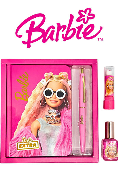 Barbie Lisanslı 10*15 Not Defteri ,Tükenmez Kalem ve Okul Seti