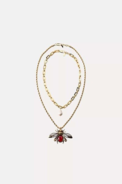 Venus Design Çelik 2li Arı  Kolye Seti