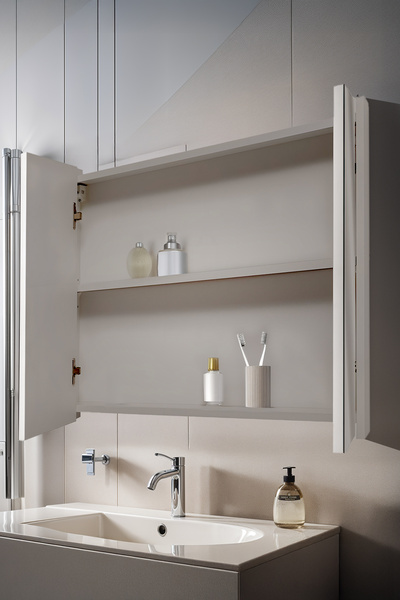 shop Aynalı Banyo Dolabı – Raflı Lavabo Üstü, Modern Tasarım- 80x60