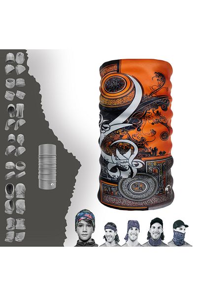 e-Taktik Ethnic Patterned Face Mask Seamless Tube Neck Collar Bonnet Hair Band Buckle