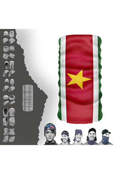 e-Taktik Multifunkcionalna zastava Surinama UV maska za lice Buff Baf traka z...