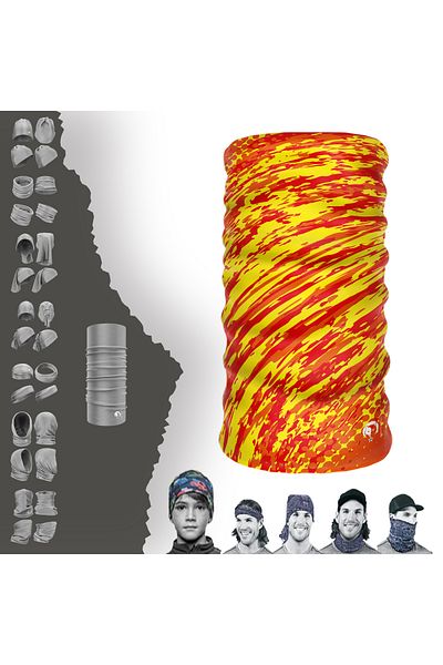 e-Taktik Oil Paint Patterned Lightweight And Seamless Seamless Tube Neck Collar Bandana Mask Hair Band Buckle