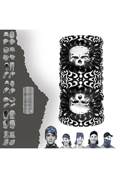 e-Taktik Skull Mirror Суха голова Баф Маска Безшовний трубчастий комір Бандана