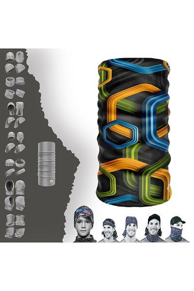 e-Taktik Mixed Pattern Seamless Tube Neck Collar Bandana Buff Baf Hair Band
