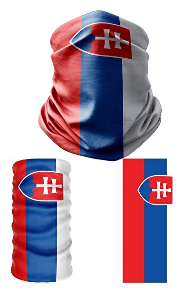 e-Taktik Višenamenska zastava Slovačke Bešavna UV maska za lice Buff Baf trak...