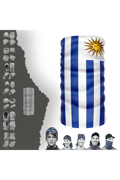 e-Taktik Multifunkcionalna zastava Urugvaja UV maska za lice Buff Baf traka z...