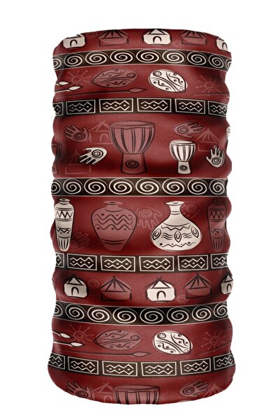 e-Taktik Ethnic Africa Buff Dikişsiz Tüp Yazlık Boyunluk Bandana Balaklava
