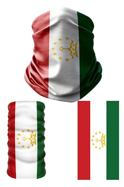 e-Taktik Multifunkcionalna zastava Tadžikistana UV maska za lice Buff Baf tra...