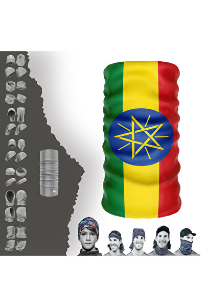 e-Taktik Багатофункціональний прапор Ефіопії УФ-маска для обличчя Баф Баф Гол...
