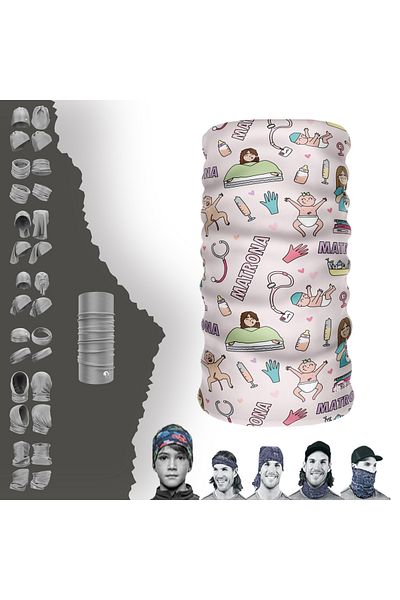 e-Taktik Seamless Tube Neck Collar-bone-hairband Special for Physicians, Nurses and Health Care Workers