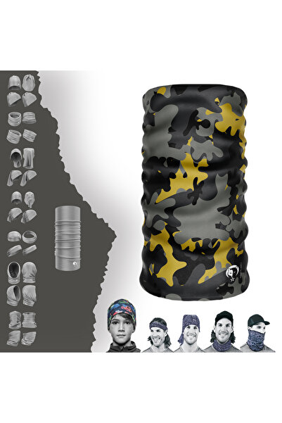 e-Taktik Unisex Siyah Camouflage Dikişsiz Tüp Boyunluk Bandana