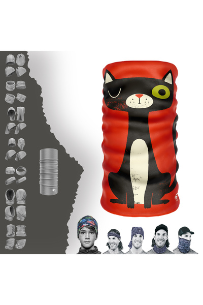 e-Taktik Безшовний трубчастий комір з малюнком неслухняного кота Bandana Buff...