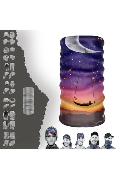 e-Taktik Landscape Themed Seamless Tube Neck Collar Buff Buff Bandana Hair Band