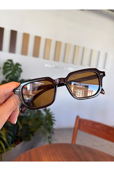funeyes Brown Unisex Roma Classic 2025 Sunglasses for Men and Women