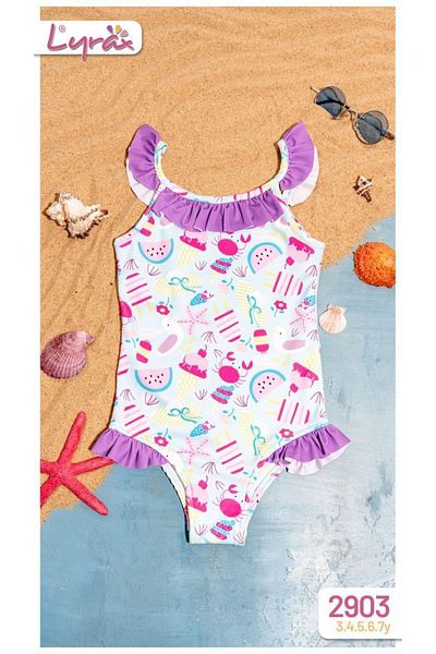 mikam Girl's Ruffled, Stylish Design, Mayo/Mayo Will Hit the Summer with Its Affordable Price