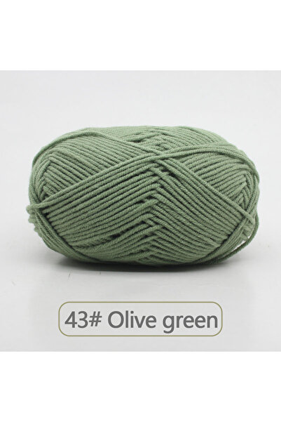 Choice YMX-43 50 جرام خيط صوف ناعم من القطن الحليبي خيط كروشيه مضاد للوبر للحياكة اليدوية لوشاح الكارديجان H