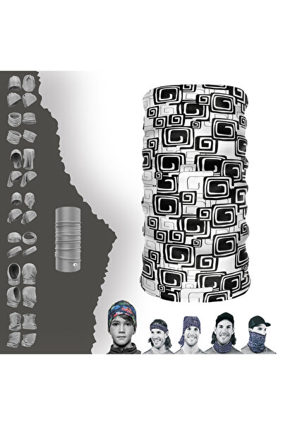 e-Taktik Crno-beli kvadrat Sa deznom Bez šavova tuba ovratnik bandana buff baf