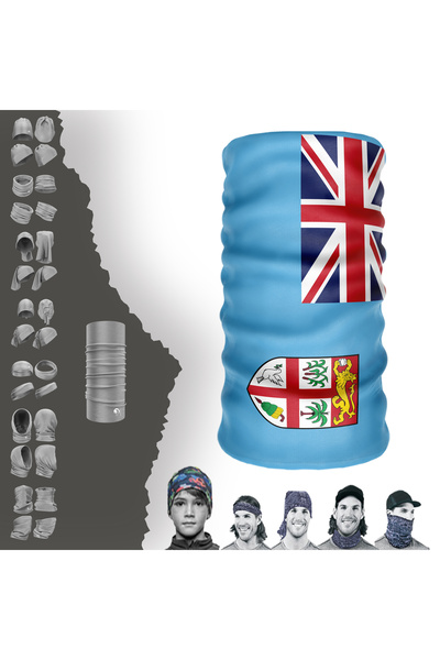 e-Taktik Багатофункціональна безшовна маска для обличчя з прапором Фіджі, пов...