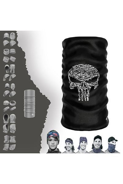 e-Taktik Skull Themed Neck Collar Bandana Hair Band