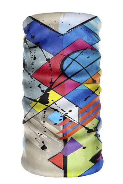 e-Taktik Geometric Seamless Tube Neck Collar Buff Buff Bandana